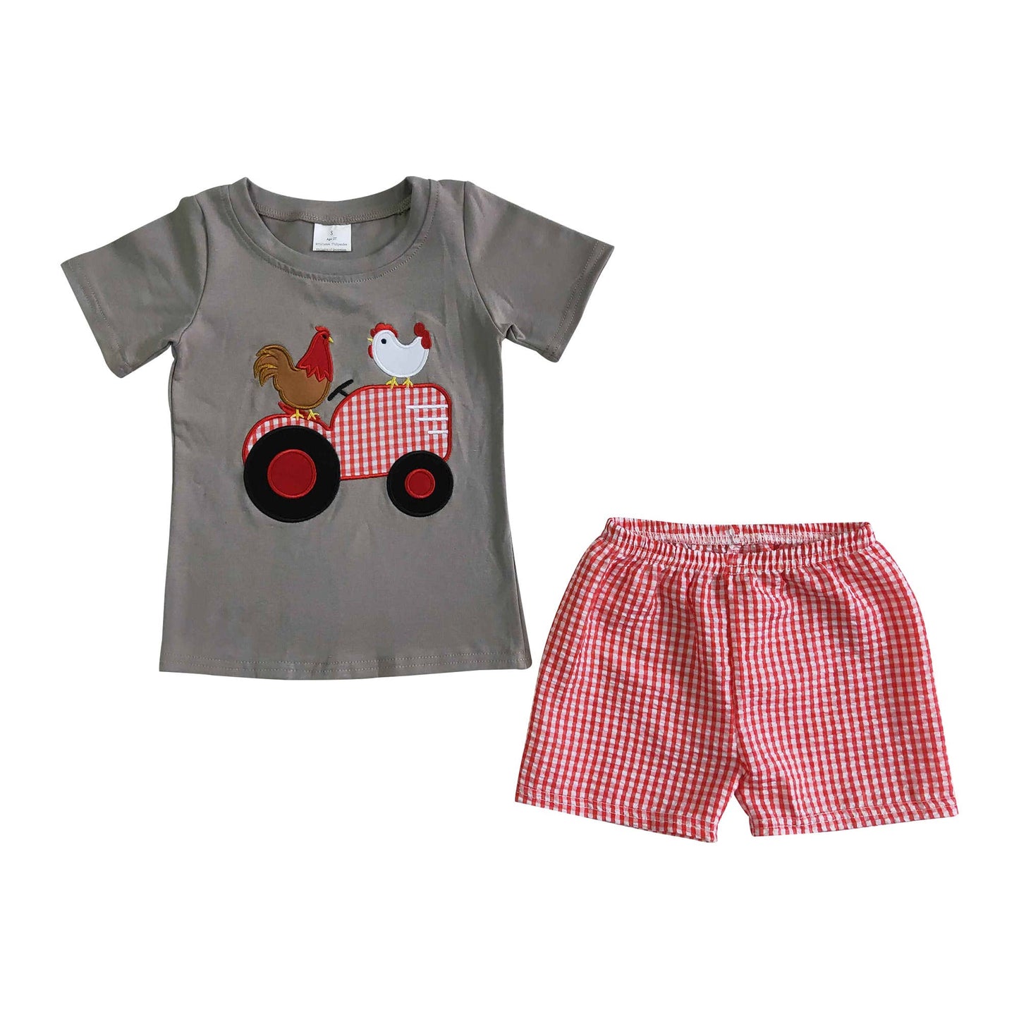 Red Tractor Short Set