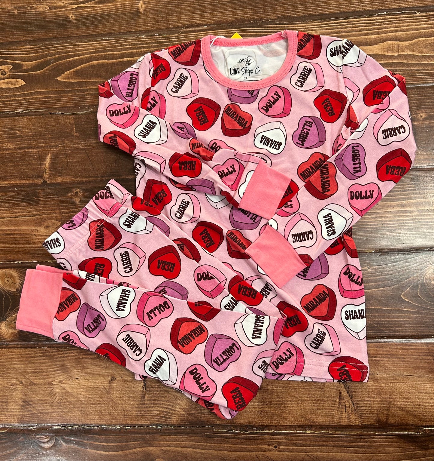 Girls Country Hearts Pant Set