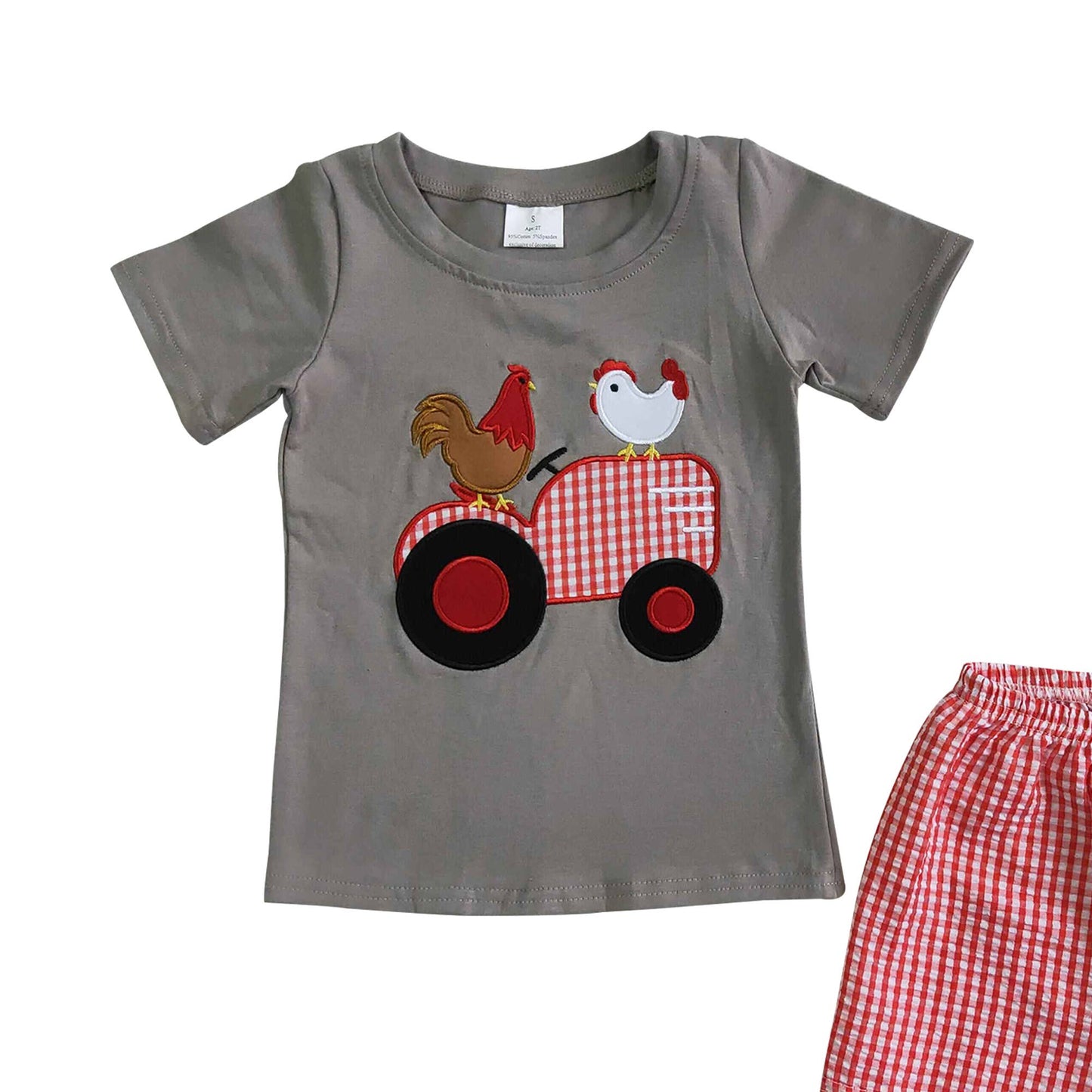 Red Tractor Short Set