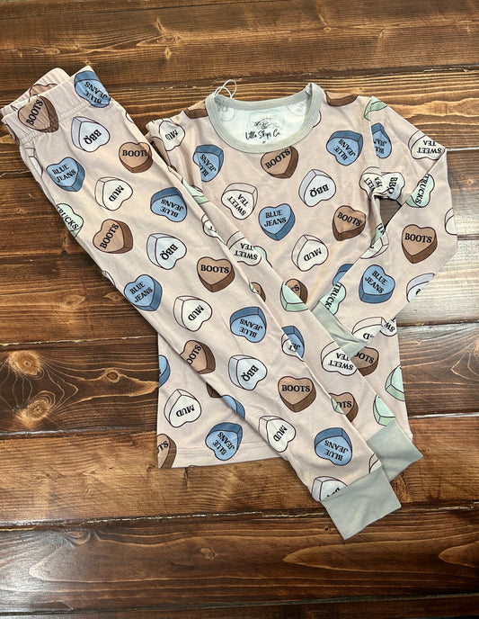 Boys Country Hearts Pant Set