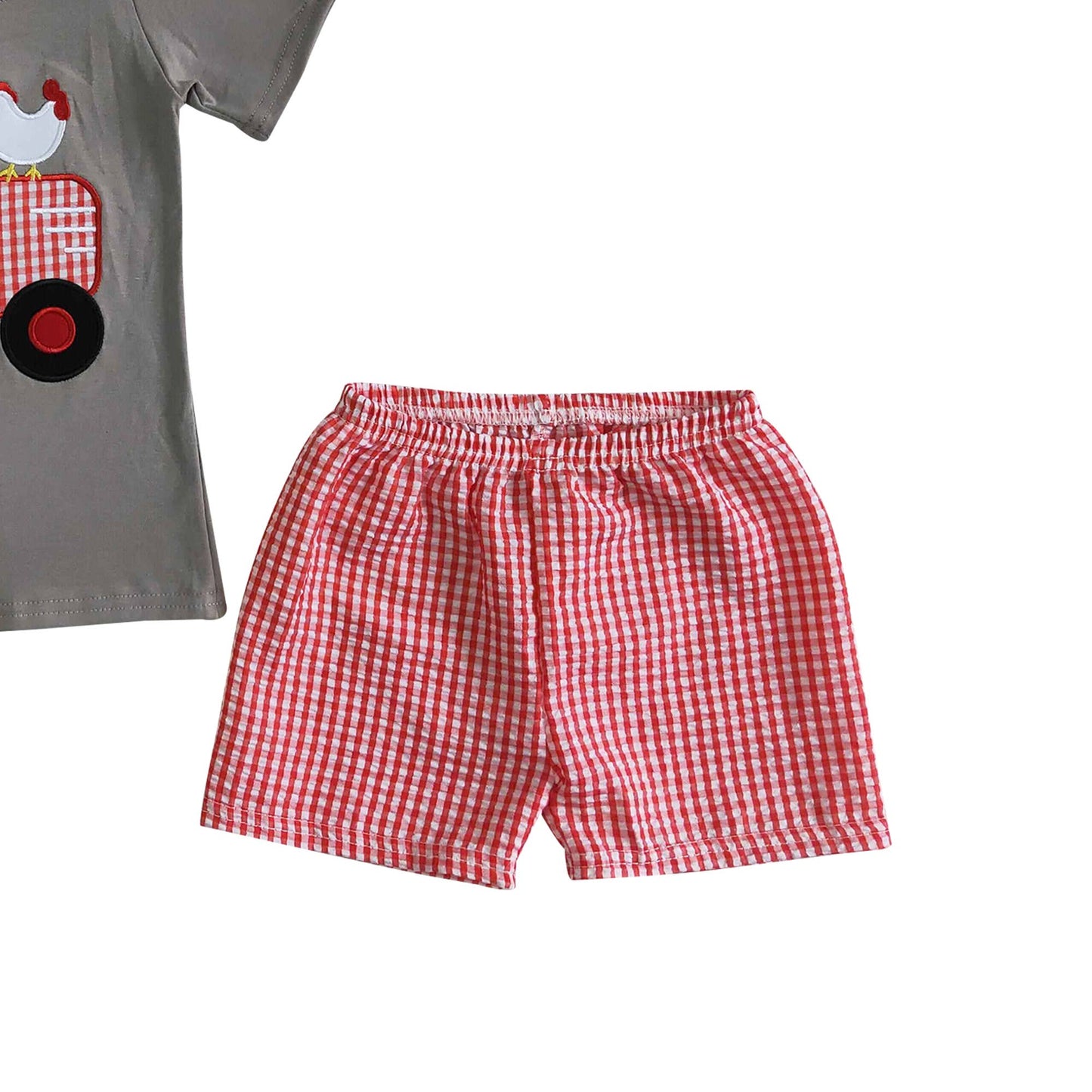 Red Tractor Short Set