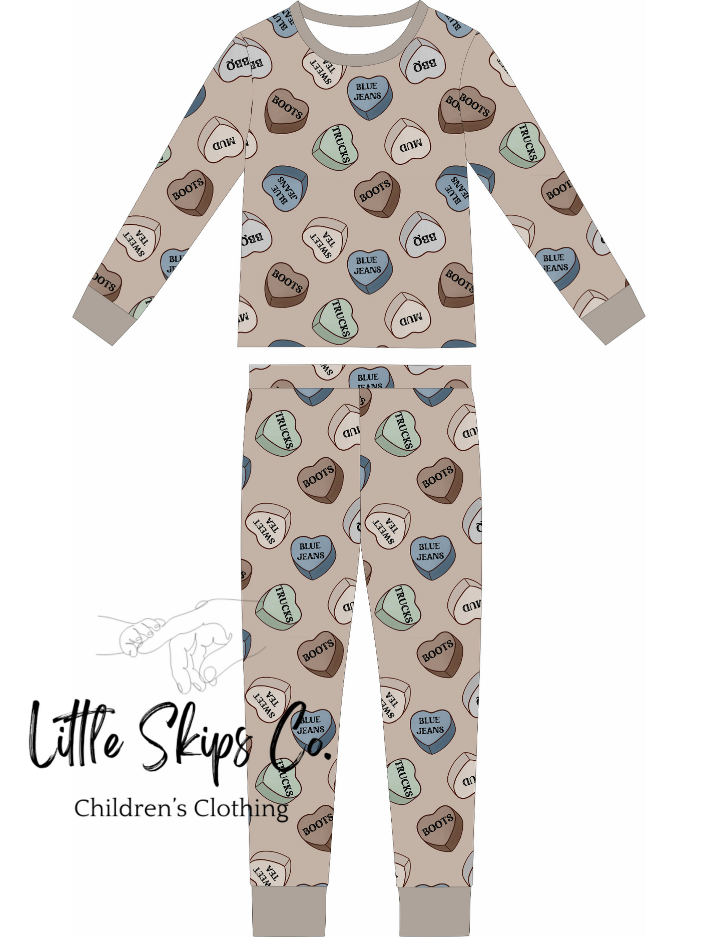 Boys Country Hearts Pant Set